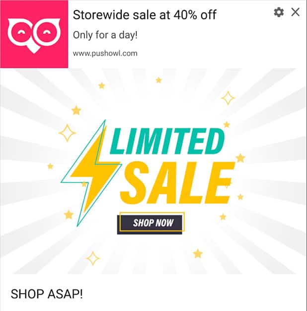 Flash Sales Notification