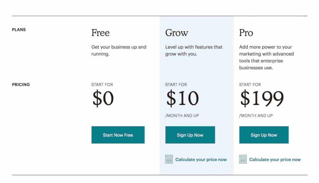 Pricing Pages